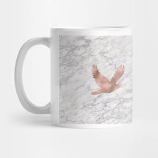 Rose gold marble dove Mug